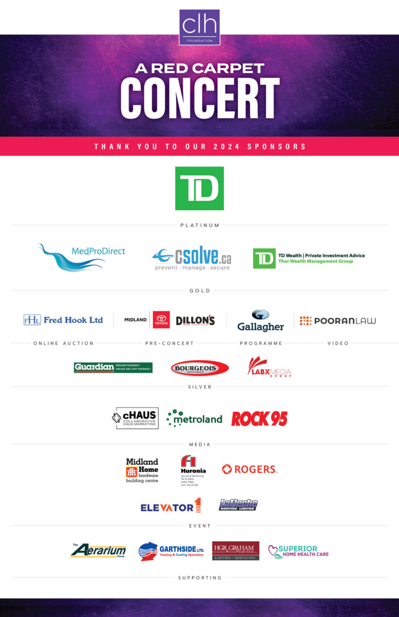 Sponsor logos for the 2024 concert